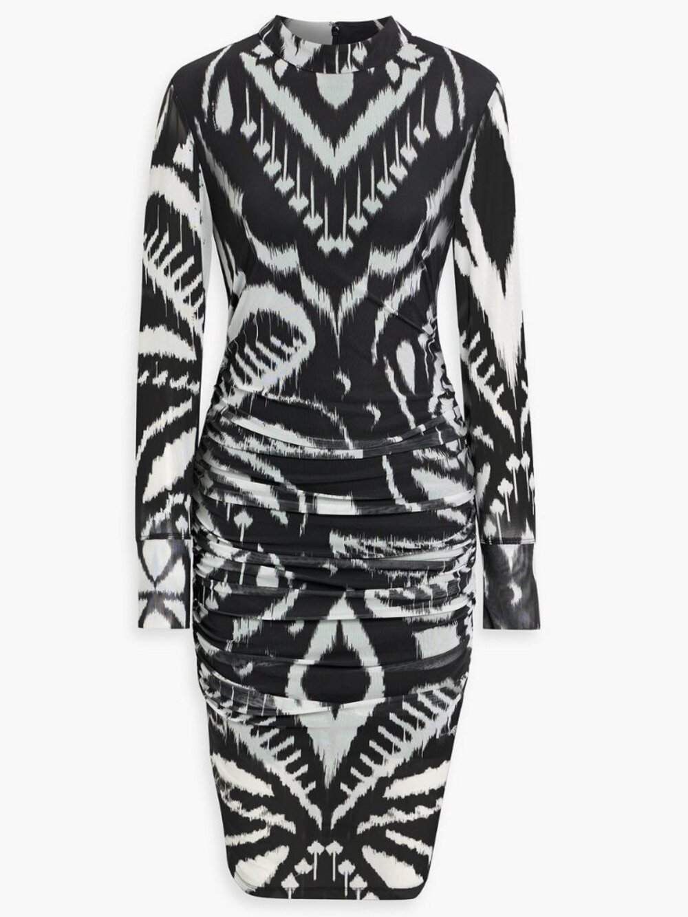 Farm Rio Ruched Printed Stretch-Tulle Midi Dress *BRAND NEW WITH TAGS*